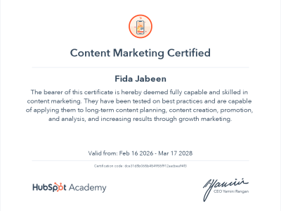 hubspot certificate